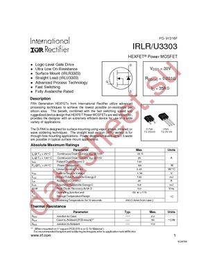 IRLR3303TR datasheet  